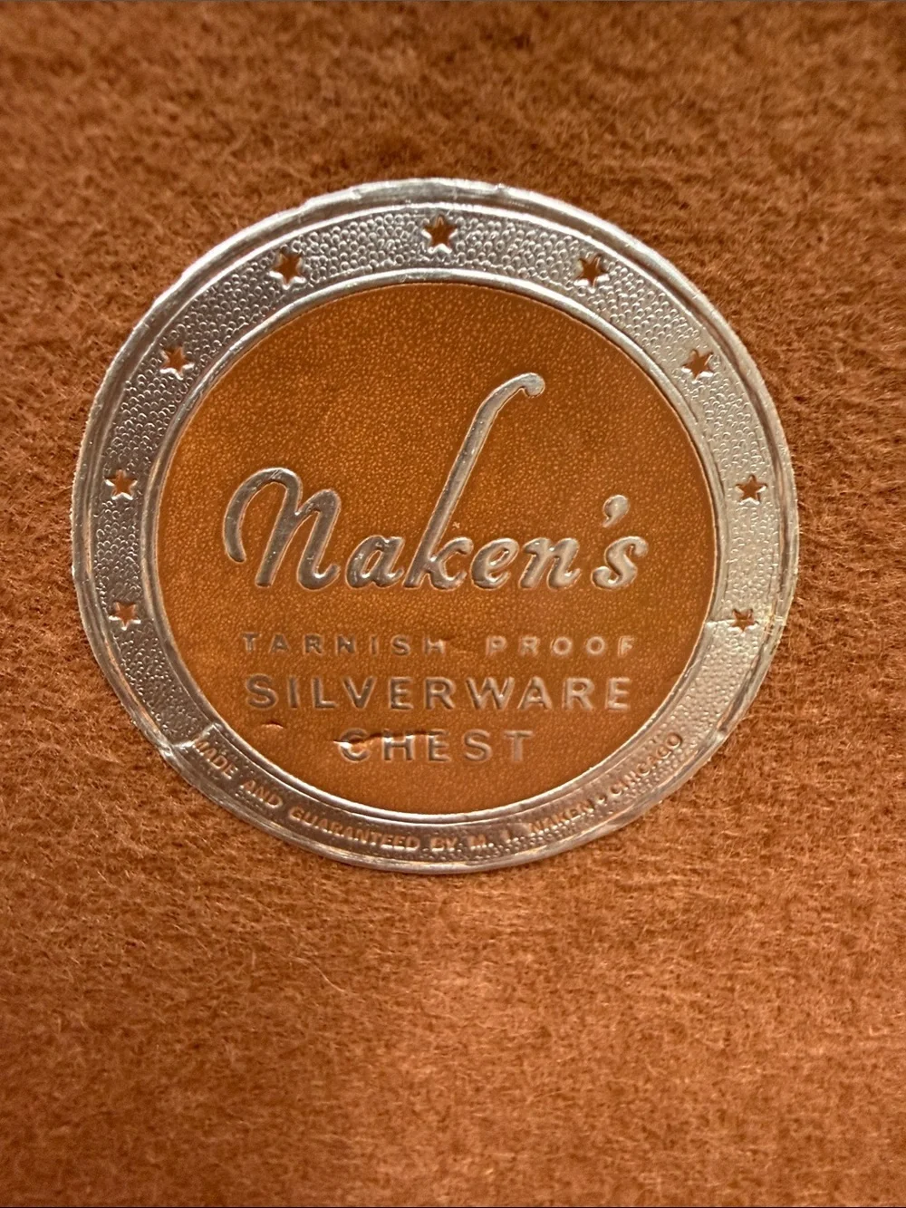 Naken's Tarnish Proof Silverware Chest - Copper Brown Exterior